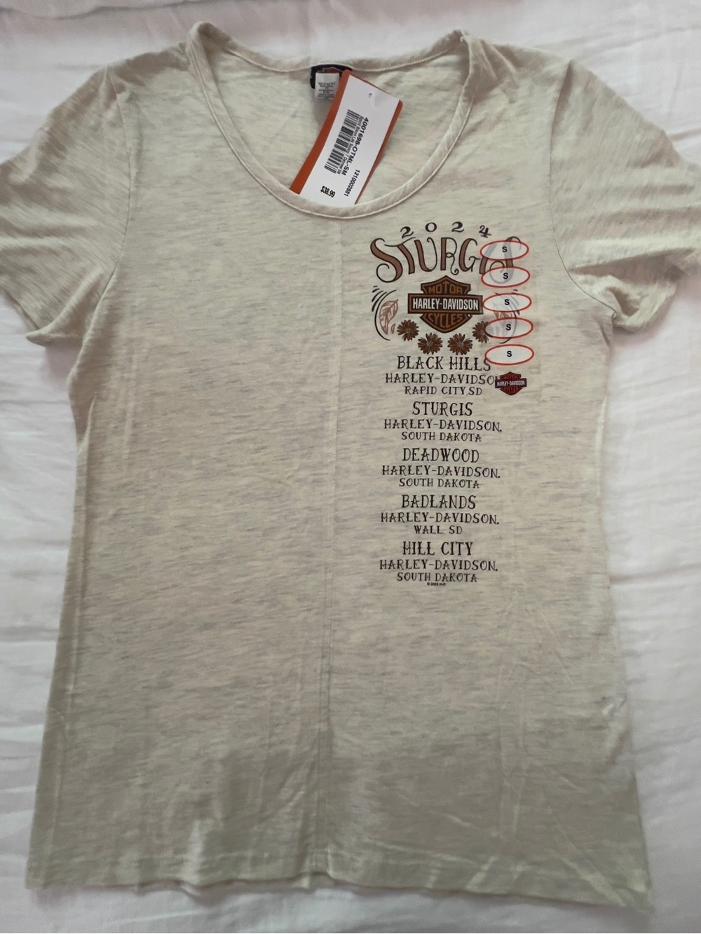NWT Harley-Davidson 2024 Sturgis Black Hills Rally Bison Tee ~ Women’s Small